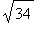 sqrt(34)