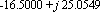 -Float(1650, -2)+j*Float(250549, -4)
