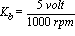 K[b] = 5*volt/(1000*rpm)