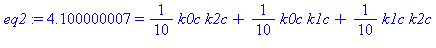 4.100000007 = 1/10*k0c*k2c+1/10*k0c*k1c+1/10*k1c*k2c