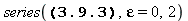 series((epsilon+1)^(1/3)-1, epsilon = 0, 2)