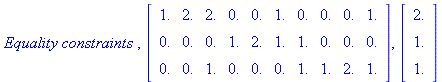 `Equality constraints `, Matrix(%id = 224378388), Vector[column](%id = 204702272)