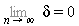 Limit(delta, n = infinity) = 0