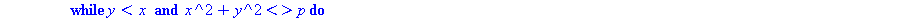 decomp_carre := proc (p) local x, y; if `mod`(p, 4) <> 1 then return `P doit etre un nombre premier congrue ? 1 modulo 4` else x := 1; y := 0; while x^2+y^2 <> p do x := x+1; y := 0; while y < x and x...