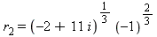 r[2] = (-2+11*i)^(1/3)*(-1)^(2/3)