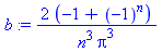 2*(-1+(-1)^n)/(n^3*Pi^3)