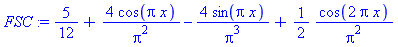 5/12+4*cos(Pi*x)/Pi^2-4*sin(Pi*x)/Pi^3+1/2*cos(2*Pi*x)/Pi^2