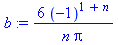 6*(-1)^(1+n)/(n*Pi)