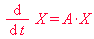 Diff(X, t) = A*X