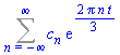 Sum(c[n]*exp(2*Pi*n*t/3), n = -infinity .. infinity)