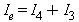 I[e] = I[4]+I[3]