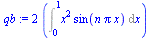 `+`(`*`(2, `*`(Int(`*`(`^`(x, 2), `*`(sin(`*`(n, `*`(Pi, `*`(x)))))), x = 0 .. 1))))