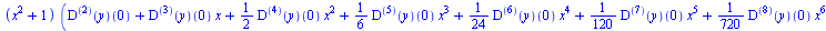 `+`(`*`(`+`(`*`(`^`(x, 2)), 1), `*`(series(`+`(((`@@`(D, 2))(y))(0), `*`(((`@@`(D, 3))(y))(0), `*`(x)), `*`(`*`(`/`(1, 2), `*`(((`@@`(D, 4))(y))(0))), `*`(`^`(x, 2))), `*`(`*`(`/`(1, 6), `*`(((`@@`(D,...
