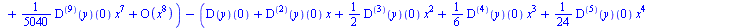 `+`(`*`(`+`(`*`(`^`(x, 2)), 1), `*`(series(`+`(((`@@`(D, 2))(y))(0), `*`(((`@@`(D, 3))(y))(0), `*`(x)), `*`(`*`(`/`(1, 2), `*`(((`@@`(D, 4))(y))(0))), `*`(`^`(x, 2))), `*`(`*`(`/`(1, 6), `*`(((`@@`(D,...