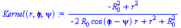 `/`(`*`(`+`(`-`(`*`(`^`(R[0], 2))), `*`(`^`(r, 2)))), `*`(`+`(`-`(`*`(2, `*`(R[0], `*`(cos(`+`(`ϕ`, `-`(psi))), `*`(r))))), `*`(`^`(r, 2)), `*`(`^`(R[0], 2)))))