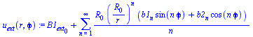 `+`(B1[ext][0], sum(`/`(`*`(R[0], `*`(`^`(`/`(`*`(R[0]), `*`(r)), n), `*`(`+`(`*`(b1[n], `*`(sin(`*`(n, `*`(`ϕ`))))), `*`(b2[n], `*`(cos(`*`(n, `*`(`ϕ`))))))))), `*`(n)), n = 1 .. infini...