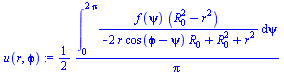 `+`(`/`(`*`(`/`(1, 2), `*`(int(`/`(`*`(f(psi), `*`(`+`(`*`(`^`(R[0], 2)), `-`(`*`(`^`(r, 2)))))), `*`(`+`(`-`(`*`(2, `*`(r, `*`(cos(`+`(`ϕ`, `-`(psi))), `*`(R[0]))))), `*`(`^`(R[0], 2)), `*`(`^...