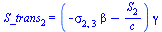 S_trans[2] = `*`(`+`(`-`(`*`(sigma[2, 3], `*`(beta))), `-`(`/`(`*`(S[2]), `*`(c)))), `*`(gamma))