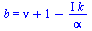 b = `+`(nu, 1, `-`(`/`(`*`(`+`(I), `*`(k)), `*`(alpha))))