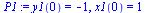 `:=`(P1, y1(0) = -1, x1(0) = 1)
