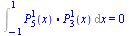 Int(`.`(LegendreP(5, 1, x), LegendreP(3, 1, x)), x = -1 .. 1) = 0