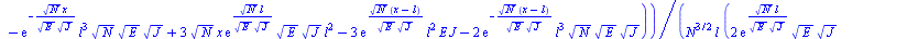 `+`(`/`(`*`(`/`(1, 6), `*`(q, `*`(`+`(`*`(3, `*`(`^`(N, `/`(1, 2)), `*`(x, `*`(exp(`+`(`-`(`/`(`*`(`^`(N, `/`(1, 2)), `*`(l)), `*`(`^`(E, `/`(1, 2)), `*`(`^`(J, `/`(1, 2)))))))), `*`(`^`(E, `/`(1, 2))...