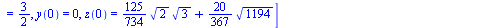 [`+`(diff(x(t), t), `-`(`*`(`/`(17, 600), `*`(`^`(y(t), 2)))), `*`(`/`(367, 600), `*`(y(t), `*`(z(t)))), `-`(`*`(`/`(5, 72), `*`(x(t), `*`(`^`(2, `/`(1, 2)), `*`(`^`(3, `/`(1, 2)), `*`(y(t)))))))), `+...