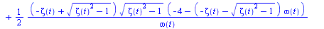 diff(omega(t), t) = `+`(`-`(`/`(`*`(`/`(1, 2), `*`(`+`(`*`(zeta(t), `*`(`^`(`+`(`*`(`^`(zeta(t), 2)), `-`(1)), `/`(1, 2)))), `*`(`^`(zeta(t), 2)), `-`(1)), `*`(`+`(`+`(`-`(3), `*`(2, `*`(I))), `-`(`*`...
