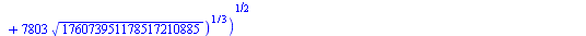 `+`(`-`(`/`(61, 170)), `*`(`/`(1, 680), `*`(`^`(2, `/`(1, 2)), `*`(`^`(`/`(`*`(`+`(`*`(48456, `*`(`^`(`+`(134802424991908, `*`(7803, `*`(`^`(176073951178517210885, `/`(1, 2))))), `/`(1, 3)))), `*`(`^`...