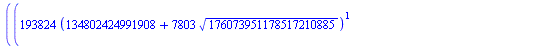 `+`(`-`(`/`(61, 170)), `*`(`/`(1, 680), `*`(`^`(2, `/`(1, 2)), `*`(`^`(`/`(`*`(`+`(`*`(48456, `*`(`^`(`+`(134802424991908, `*`(7803, `*`(`^`(176073951178517210885, `/`(1, 2))))), `/`(1, 3)))), `*`(`^`...