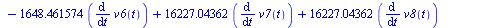 `+`(`*`(882500., `*`(diff(diff(theta(t), t), t)))) = `+`(`-`(`*`(16227.04362, `*`(diff(v1(t), t)))), `-`(`*`(16227.04362, `*`(diff(v2(t), t)))), `-`(`*`(3296.923148, `*`(diff(v3(t), t)))), `-`(`*`(329...