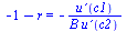 `+`(`-`(1), `-`(r)) = `+`(`-`(`/`(`*`(`u?`(c1)), `*`(B, `*`(`u?`(c2))))))