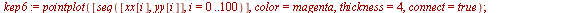 `:=`(cochleoid, proc (k, r, a) local tav, qy, rho, x, y, X, Y, eq, psi, U, px, py, alpha, S, SS, i, xx, yy, kappa; global kep1, kep2, kep3, kep4, kep5, kep6; `:=`(rho, `/`(`*`(k, `*`(sin(phi))), `*`(p...