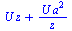`+`(`*`(U, `*`(z)), `/`(`*`(U, `*`(`^`(a, 2))), `*`(z)))