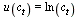 u(c[t]) = ln(c[t])