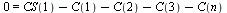 0 = `+`(CS(1), `-`(C(1)), `-`(C(2)), `-`(C(3)), `-`(C(n)))