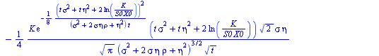 `*`(exp(`+`(`-`(`*`(r[A], `*`(t))))), `*`(`+`(`-`(`*`(`/`(1, 2), `*`(S0, `*`(X0, `*`(sigma, `*`(t, `*`(eta, `*`(exp(`*`(sigma, `*`(t, `*`(eta, `*`(rho))))), `*`(erf(`+`(`/`(`*`(`/`(1, 4), `*`(`^`(2, `...