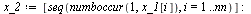 restart; -1; `:=`(n, 10); -1; `:=`(nn, 5); -1; randomize(); -1; `:=`(coin, rand(0 .. 1)); -1; `:=`(coin_1, proc (n) seq(coin(), i = 1 .. n) end proc); -1; `:=`(x_1, seq([coin_1(n)], i = 1 .. nn)); -1;...