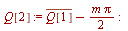 `:=`(Q[2], `+`(conjugate(Q[1]), `-`(`*`(`/`(1, 2), `*`(m, `*`(Pi)))))); -1