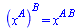 `^`(`^`(x, A), B) = `^`(x, `*`(A, `*`(B)))