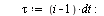 for i to n1 do `:=`(tau, `*`(`+`(i, `-`(1)), `*`(dt))); `:=`(xx[i], evalf(subs(t = tau, xx1))); `:=`(yy[i], evalf(subs(t = tau, yy1))) end do; -1