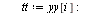 for i to `+`(`*`(`/`(1, 2), `*`(n))) do `:=`(tt, xx[i]); `:=`(xx[i], xx[`+`(n, `-`(i), 1)]); `:=`(xx[`+`(n, `-`(i), 1)], tt); `:=`(tt, yy[i]); `:=`(yy[i], yy[`+`(n, `-`(i), 1)]); `:=`(yy[`+`(n, `-`(i)...
