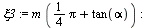 `:=`(xi3, `*`(m, `*`(`+`(`*`(`/`(1, 4), `*`(Pi)), tan(alpha))))); -1