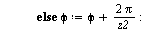 for k from 0 to `+`(z2, `-`(1)) do if k = 0 then `:=`(phi, `/`(`*`(Pi), `*`(z2))) else `:=`(phi, `+`(phi, `/`(`*`(2, `*`(Pi)), `*`(z2)))) end if; `:=`(cs, cos(phi)); `:=`(sn, sin(phi)); for kk to `+`(...