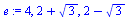 `assign`(e, 4, `+`(2, `*`(`^`(3, `/`(1, 2)))), `+`(2, `-`(`*`(`^`(3, `/`(1, 2))))))