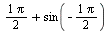 `+`(`/`(`*`(Pi), `*`(2)), sin(`+`(`-`(`/`(`*`(Pi), `*`(2))))))