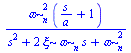 `/`(`*`(`^`(omega[n], 2), `*`(`+`(`/`(`*`(s), `*`(a)), 1))), `*`(`+`(`*`(`^`(s, 2)), `*`(2, `*`(xi, `*`(omega[n], `*`(s)))), `*`(`^`(omega[n], 2)))))