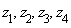z[1], z[2], z[3], z[4]