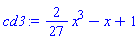 (2/27)*x^3-x+1