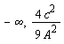 -infinity, 4*c^2/(9*A^2)